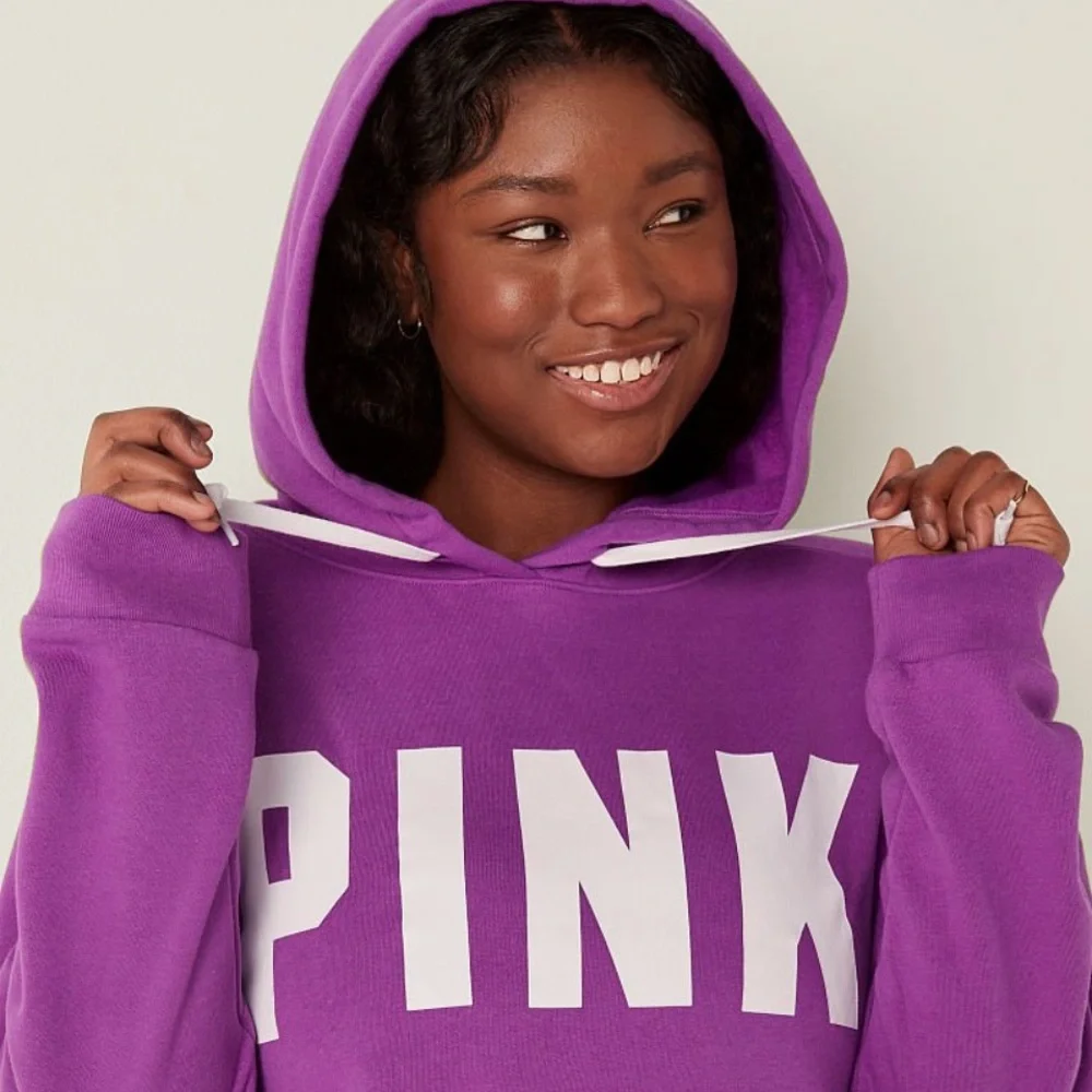 Vs Victorias Secret Pink Everyday Lounge Campus Pullover Hoodie Sweater Top XXL